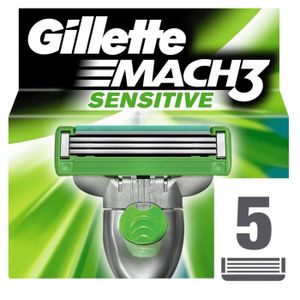 GILLETTE Lames MACH3 SENSITIVE (pack de 5)