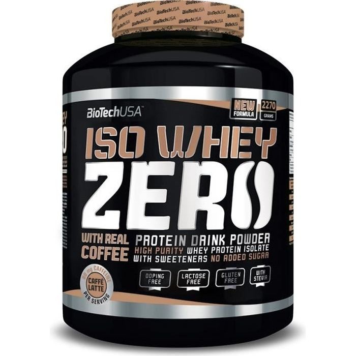 Iso Whey Zero 2.27kg CAFFE LATTE Proteine ISOLATE 2270g Biotech USA