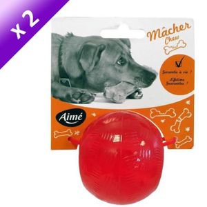 Lot de 2 - AIME Jouet Play Strong balle 6 cm - Pour chien