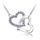 Pendentif "Double coeur" plaqué Or 18 carats Ma…