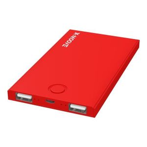 X-Moove Powergo Mini Duo Batterie externe pour Smartphone/Tablette 4000 mAh Rouge