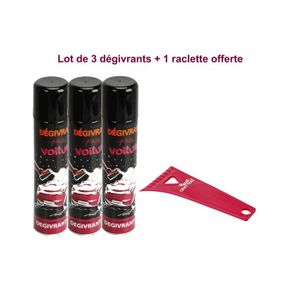 Lot de 3 dégivrants 300 ml + raclette