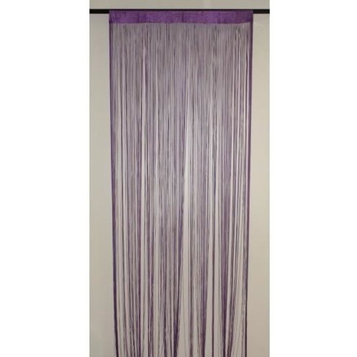 Rideau à Fils Spaghetti Violet 90 x 240 cm Achat / Vente rideau
