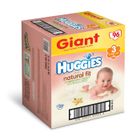 COUCHE-LANGE-LINGETTE BEBE HUGGIES Natural Fit Giant Box T3