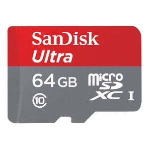 CARTE MÉMOIRE SanDisk Micro SDXC Ultra 64 Go - Classe 10 CARTE MÉMOIRE SanDisk Micro SDXC Ultra 64 Go - Classe 10