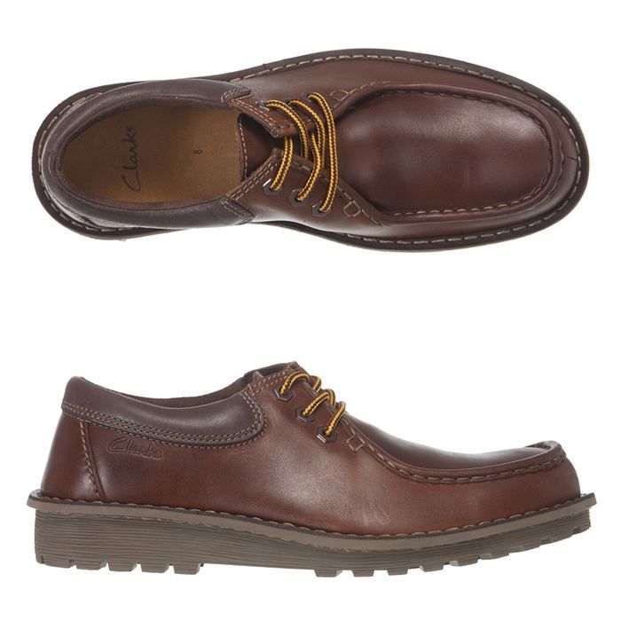 clarks cuir marron