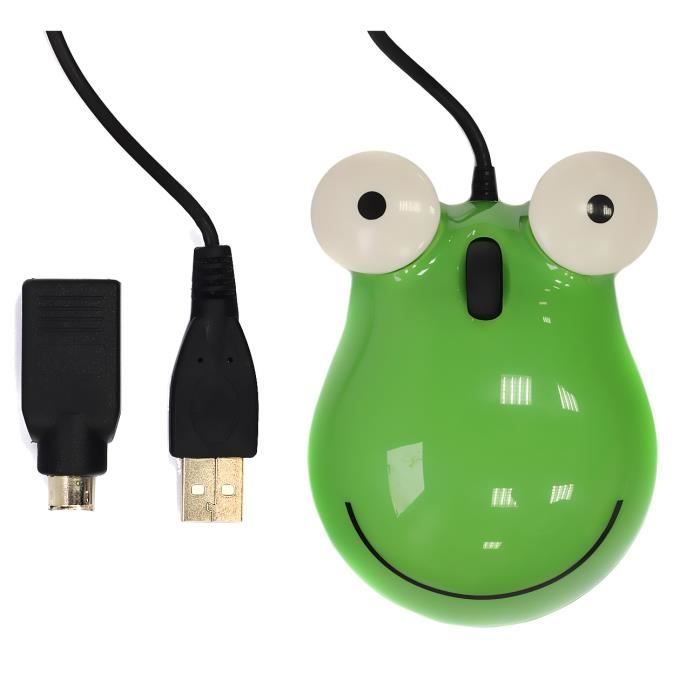 Mini souris USB pour enfants, modèle "grenouille"Une mini souris USB