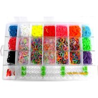 Coffret 5000 élastiques rainbow loom + 6 sachets Coffret 5000 élastiques rainbow loom + 6 sachets