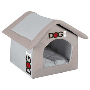Maison Dogi 54 cm - Gris et taupe - Pour chien
