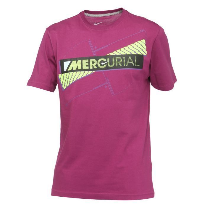 NIKE Tee Shirt Mercurial Homme Violet et jaune Achat / Vente T SHIRT