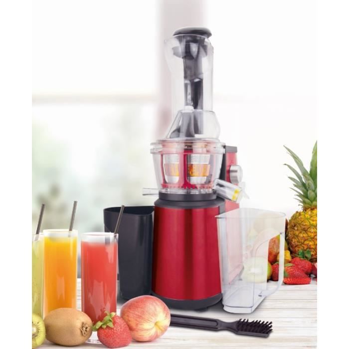 KITCHEN COOK Extracteur de jus Slow Juicer - Rouge - Achat / vente presse-agrume - Cdiscount