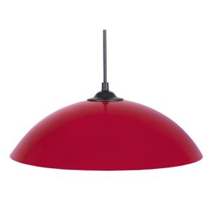 Lustre - suspension Demi-lune E27 25 W ?29,5 cm Rouge