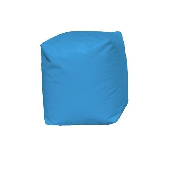 POUF POIRE Pouf cube bleu turquoise