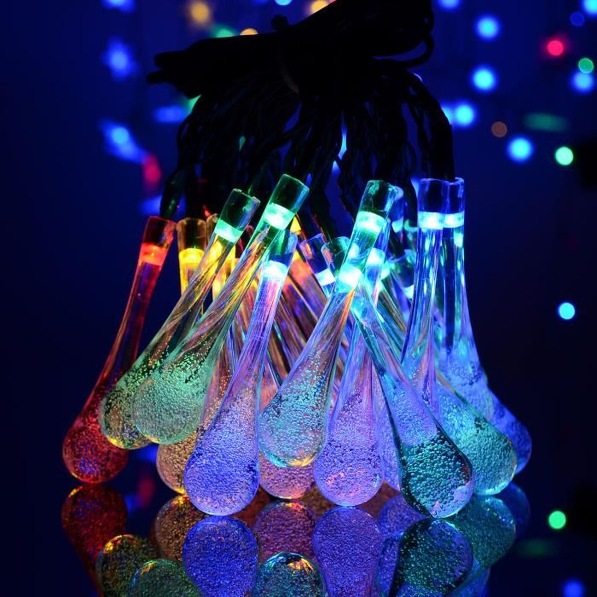 Guirlande lumineuse solaire extérieure noël 30led 5mètres rgb ...