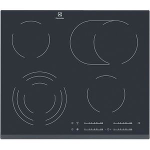 ELECTROLUX EHF6547FOK Table de cuisson vitrocéramique - 4 zones - 7100W - L59 x P52cm - Rev?tement verre - Noir