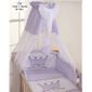 CIEL DE LIT BÉBÉ Ciel de lit bébé en voile avec bande  mauve