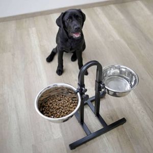 KERBL Bar alimentation avec écuelles pour chien - 2x2800ml