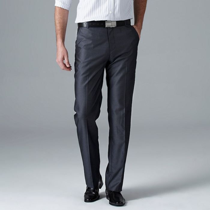 Pantalon de costume sans pince D? BLEU BLEU Achat / Vente pantalon