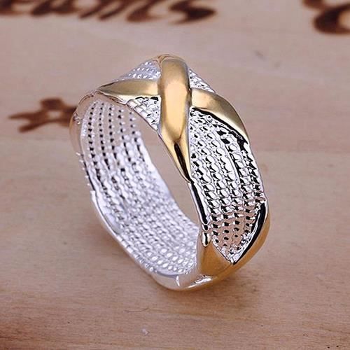 Femme Bague X Argent Plaqué or mariage Mode Bijoux Taille 6 7 8 9 Us 8 Achat / Vente bague