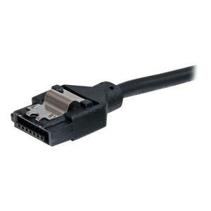 STARTECH Câble Serial-ATA rond avec verrouillage de 15 cm - Cordon SATA vers SATA - 6 Gb/s