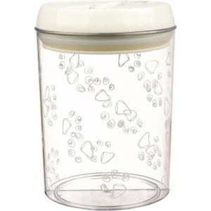 TRIXIE Boîte snack plastique - 1,5 L - ?12x17,5 cm - Transparent et blanc - Pour chien, chat et lapin