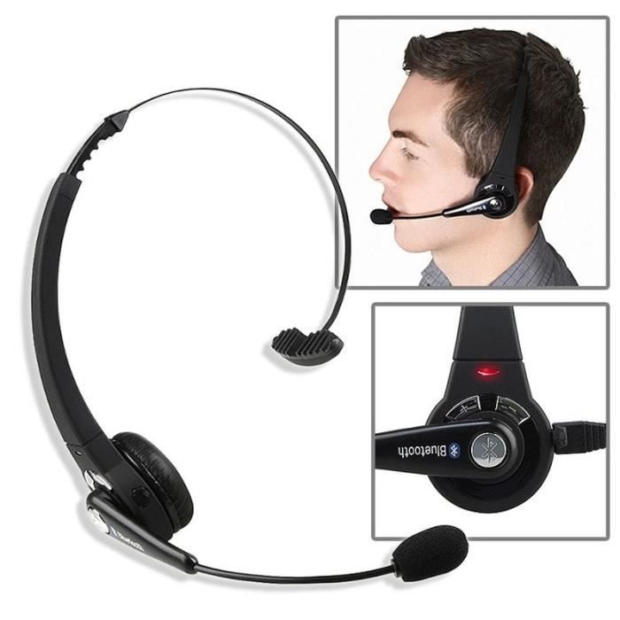 INSTEN® Casque Ecouteur Bluetooth stéréo avec Microphone Wireless Sans