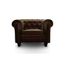 FAUTEUIL  Fauteuil Chesterfield Velours Marron