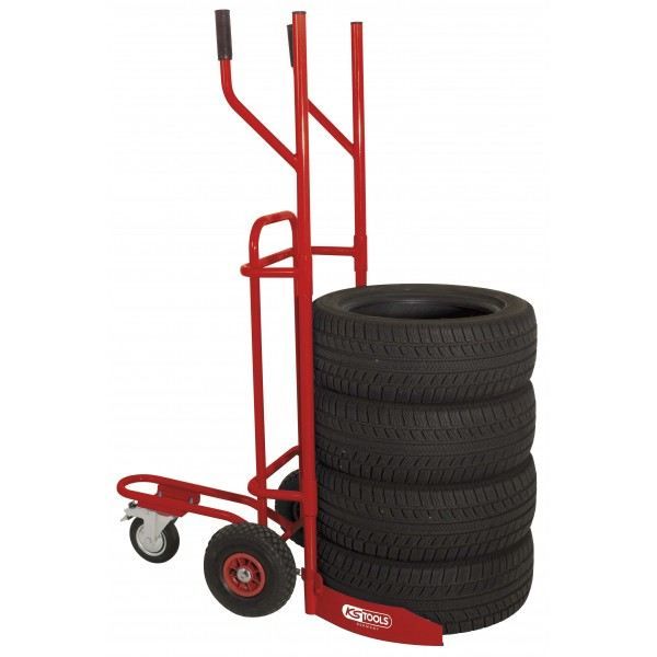 Chariot Pour Pneus KS TOOLS 160.0055 - Capacité 300 Kg, Tubes Acier, Pour Atelier Ou Centre Auto - Transport Roues Facile