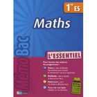 SCOLAIRE / UNIVERSITAIRES Maths ; 1ère ES