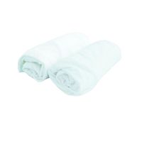 DOUX NID Lot de 2 draps housse Blanc 70x140cm DOUX NID Lot de 2 draps housse Blanc 70x140cm