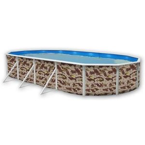 CAMOUFLAGE Piscine ovale en acier 915x457x120cm