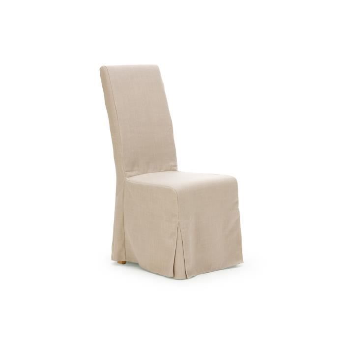 Housse pour chaise MONTREAL en tissu beigemassivum  Achat / Vente