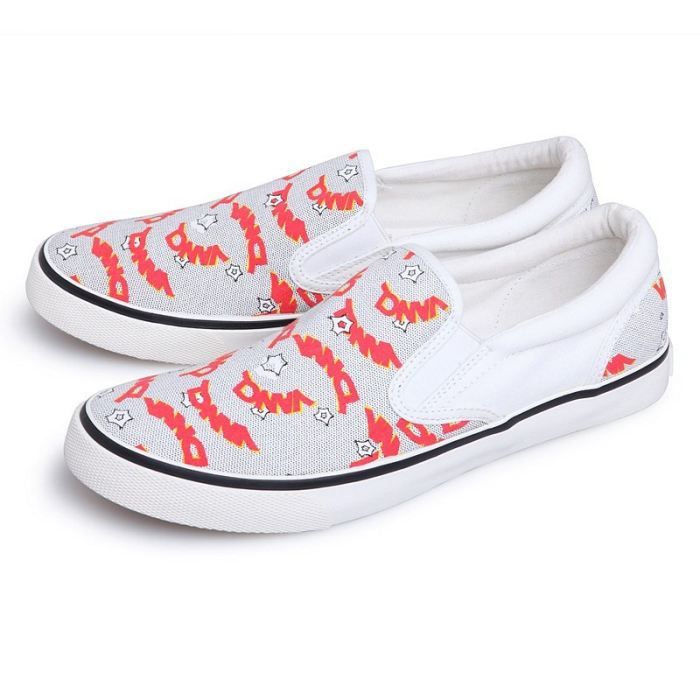 basket toile garcon sans lacet