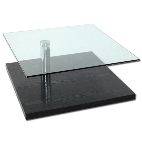 table basse verre 90x90