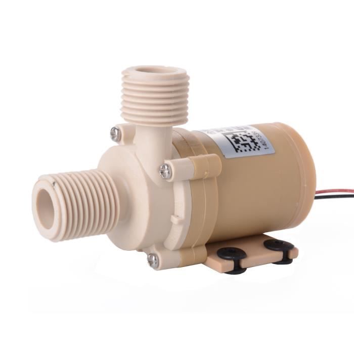 Pompe De Circulation D'Eau Chaude Solaire 12V - Sans Balais, Silencieuse, Température Max 100°C - Débit 8 L/min