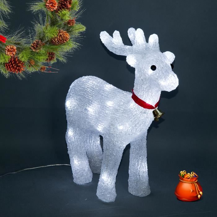 Renne lumineux décoration de Noël acrylique - Achat / Vente lampion