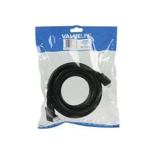 VALUELINE VGVP34200B50 Câble HDMI angel 90 avec Ethernet haute vitesse 5,00 m - Noir