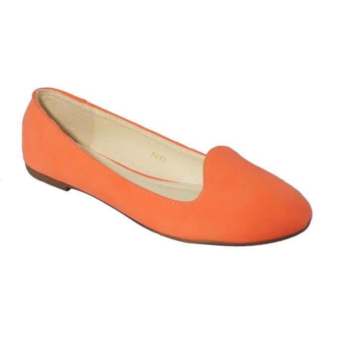 Ballerine Façon Slipper couleur  Corail Achat / Vente Ballerine