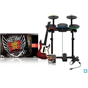 JEUX PLAYSTATION 3 SUPER PACK GUITAR HERO Warriors of Rock / Jeu cons JEUX PLAYSTATION 3 SUPER PACK GUITAR HERO Warriors of Rock / Jeu cons