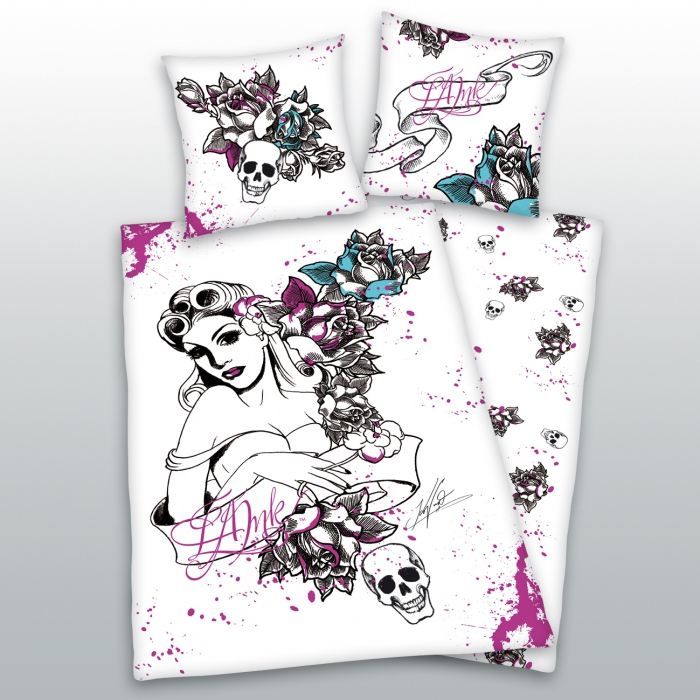 Parure housse de couette, dimension 135 x 200 cm, une taie d'oreiller