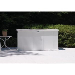 Coffre de rangement en métal blanc 595L