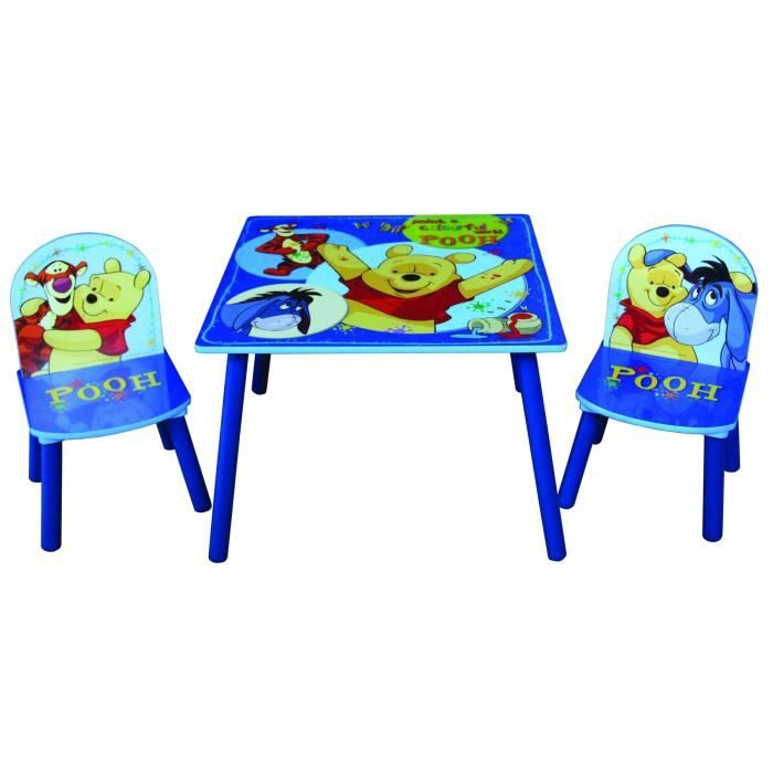 Table et chaises en bois Winnie l'ourson de Disney pour enfants Achat / Vente table a manger
