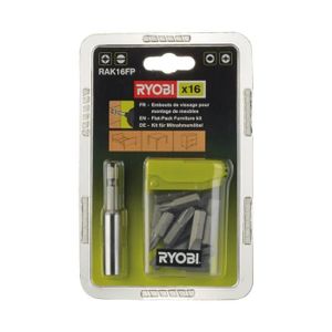 RYOBI Boîte Tictac spécial montage meuble en kit avec 16 accessoires de vissage