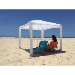 Tente Plage Cabana, avec son sac de transport - Blanc