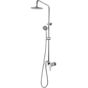 SARODIS Colonne de douche Fusion Meca ABS avec mitigeur mécanique et Pommeau de douche ABS ?20 cm