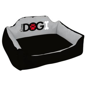Panier molletonné Dogi 73x61x29 cm - Noir - Pour chien