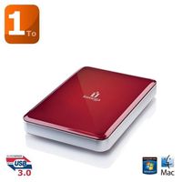 DISQUE DUR EXTERNE Iomega eGo 1000 Go Rouge 2.5"