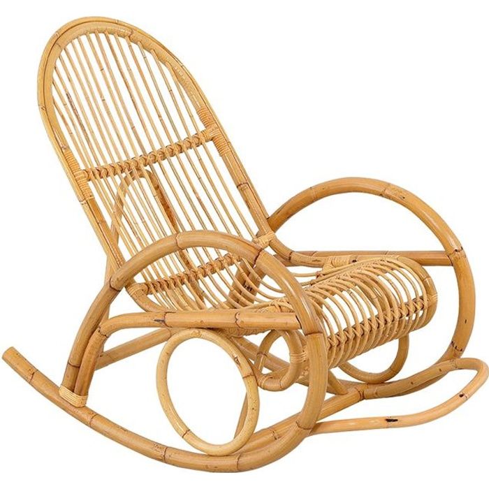 Rocking Chair Madih Pour Adulte En Rotin Le rocking chair Madih est