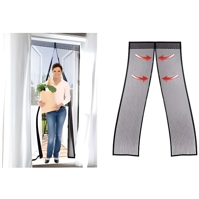 Moustiquaire rideau anti insecte volants pour porte avec fermute ... Rideaux a volant
