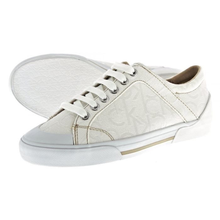 CHAUSSURE CALVIN KLEIN GISELLE C... femme Blanc Achat / Vente